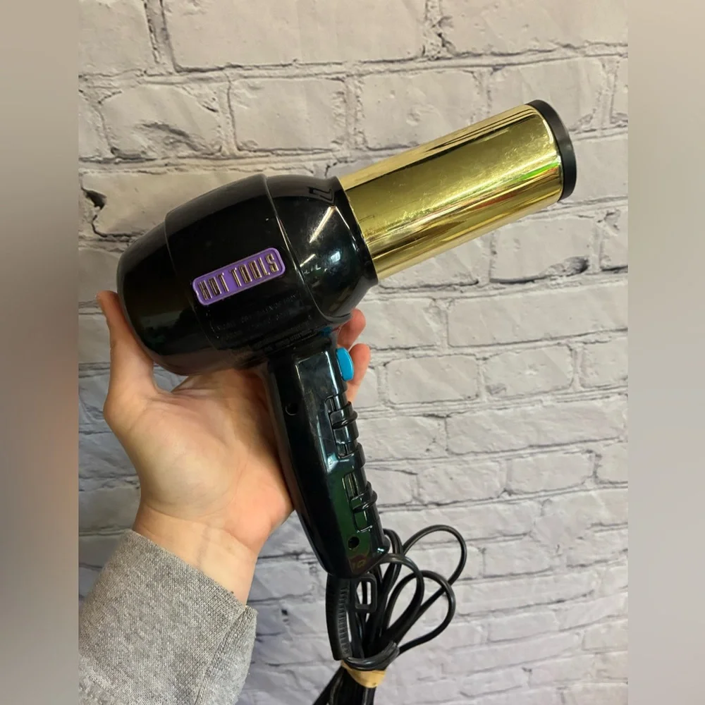 Hot Tools 1084 Professional‎ AC Motor Blow Dryer 1600 Watts Gold Plated Barrel